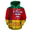Hawaii Kanaka Flag Zip-up Hoodie - AH - Alohawaii