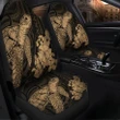Hawaiian Hibiscus Memory Turtle Polynesian Car Seat Covers Gold - AH - JR - Alohawaii