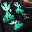 Hawaiian Kanaka Car Seat Covers Hibiscus Polynesian Love - Turquoise - AH - JR - Alohawaii