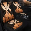 Hawaiian Kanaka Car Seat Covers Hibiscus Polynesian Love - Orange - AH - JR - Alohawaii