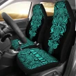 Alohawaii Car Accessory - Hawaii Turtle Polynesian Car Seat Cover Turquoise Armor Style