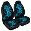 Alohawaii Car Accessory - Hawaii Turtle Flower Polynesian Car Seat Covers Turquoise