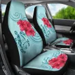 Hawaii Polynesian Turtle Hibiscus Blue Car Seat Cover - Bless Style - AH - J4 - Alohawaii