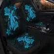 Hawaii Turtle Flower Polynesian Car Seat Covers - Turquoise - AH - J4R - Alohawaii
