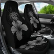 Hawaii Hibiscus Car Seat Cover - Turtle Map - Gray - AH J9 - Alohawaii