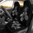 Hawaii Hibiscus Car Seat Cover - Turtle Map - Gray - AH J9 - Alohawaii