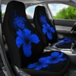Hawaii Hibiscus Car Seat Cover - Turtle Map - Blue - AH J9 - Alohawaii