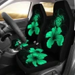 Hawaii Hibiscus Car Seat Cover - Turtle Map - Pastel Green - AH J9 - Alohawaii