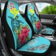 Hawaii Kanaka Turtle Hibiscus Plumeria Tropical Style -  Car Seat Cover AH J2 - Alohawaii