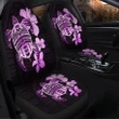 Hawaiian Kanaka Hibiscus Plumeria Mix Polynesian Turtle Car Seat Covers - Pink - AH - JR - Alohawaii