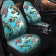Hawaiian Map Sea Turtles Ocean Polynesian Car Seat Covers - AH - J5R - Alohawaii