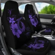 Hawaii Fish Hook Hibiscus Poly Purple  Car Seat Covers - AH - J4 - Alohawaii