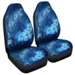 Alohawaii Car Accessory - Hawaiian Dolphin Hibiscus Tropic Blue Polynesian Car Seat Covers