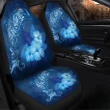 Hawaiian Dolphin Hibiscus Tropic Blue Polynesian Car Seat Covers - AH - J4R - Alohawaii