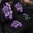 Hawaiian Kanaka Hibiscus Plumeria Mix Polynesian Turtle Car Seat Covers - Violet - AH - JR - Alohawaii