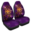 Alohawaii Car Accessory - Hawaii Turtle Polynesian Violet Car Seat Cover Tee Style