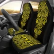 Alohawaii Car Accessory - Hawaii Turtle Polynesian Car Seat Cover Yellow Armor Style