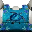 Alohawii Car Accessory - Hawaii Blue Turtle Flower Back Seat Cover Ocean Secret