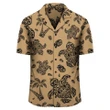 Polynesian Turtle Palm And Sea Pebbles Gold Hawaiian Shirt - AH - J1 - Alohawaii