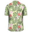 Tropical Hibiscus Plumeria Green Hawaiian Shirt - AH - J1 - Alohawaii