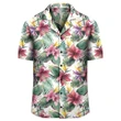 Tropical Palm Leaf White Hawaiian Shirt - AH - J1 - Alohawaii