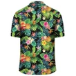 Tropical Pattern With Pineapples Palm Leaves And Flowers Hawaiian Shirt - AH - J1 - Alohawaii
