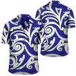Alohawaii Shirt - Polynesian Maori Ethnic Ornament Blue Hawaiian Shirt