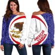 American Samoa Women's Off Shoulder Sweater - Circle Style 01 J4 - Alohawaii