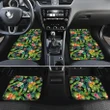Alohawaii Car Accessory - Tropical Pattern With Pineapples Palm Leaves And Flowers Hawaii Car Floor Mats