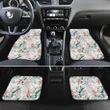 Alohawaii Car Accessory - Tropical Pattern With Orchids Leaves And Gold Chains Hawaii Car Floor Mats