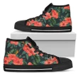 Alohawaii Footwears - Hawaii Red Hibiscus High Top Shoe