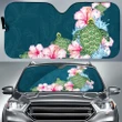 Alohawaii Car Accessory - Hibiscus Turtle Dance Car Sun Shade