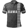 Hawaiian Islands Warrior Kakau Gray Polynesian Polo Shirt - AH - J1 - Alohawaii