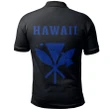 Hawaii Kanaka Map Polo Shirt - Blue - AH - J6 - Alohawaii