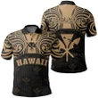 Hawaiian Kanaka Polo Shirt Demodern Gold AH J1 - Alohawaii