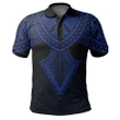 Alohawaii Shirt - Hawaii Polynesian Limited Polo Shirt Tab Style Blue - AH - J4