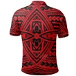 Unisex Polynesian Seamless Red Polo Shirt - AH - JR - Alohawaii