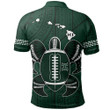 Hawaii Kakau Warrior Polynesian Football Polo Shirt - Green - AH - J6 - Alohawaii