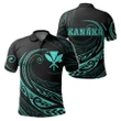 Kanaka Polo Shirt - Frida Style - Turquoise - AH - J91 - Alohawaii