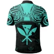 Hawaiian Kanaka Polo Shirt Demodern Turquoise AH J1 - Alohawaii