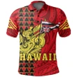 Hawaii Polo Shirt - King Mauna Kea Flag - AH - J11 - Alohawaii