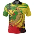 Hawaii Reggae Kanaka Maoli Warrior Spearhead Polo Shirt - AH - J5 - Alohawaii