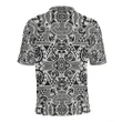 Polynesian Tribal Polo Shirt Black White - AH - J1 - Alohawaii
