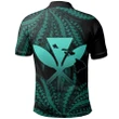 Alohawaii Shirt - Hawaii King Polynesian Polo Shirt Durk Style Turquoise - AH - J4