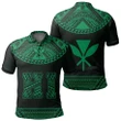 Hawaii Kanaka Polynesian Polo Shirt Divinity Green - AH - J1 - Alohawaii