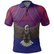 American Samoa Polynesian Coat Of Arms Bald Eagle Polo Shirt - AH - J5 - Alohawaii