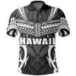 Hawaii Polynesian Tribal Kanaka Maoli Polo Shirt - AH - White - Mark Style - J5 - Alohawaii