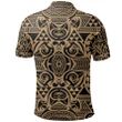 Unisex Polynesian Kakau Turtle Gold Polo Shirt - AH - JR - Alohawaii