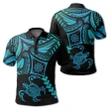 Hawaiian Turtle Polynesian Polo Shirt - Turquoise - Gada Style - AH - J2