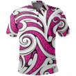 Unisex Polynesian Maori Ethnic Ornament Pink Polo Shirt - AH - JR - Alohawaii